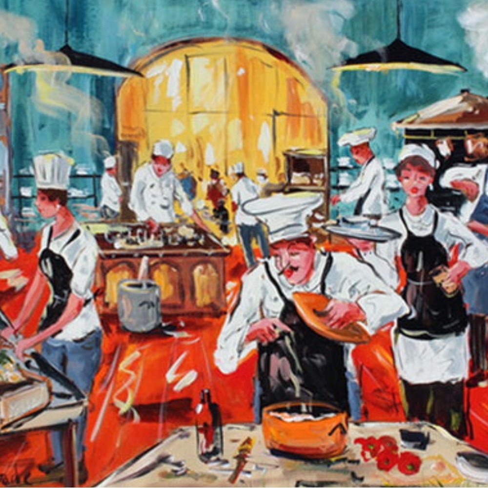 Marc Clauzade Signed Print Cuisine Occupée — #820/900